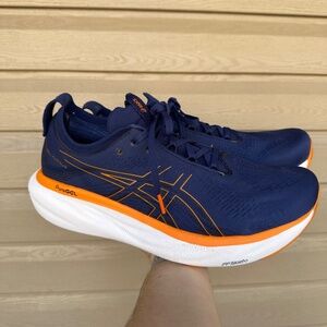 Asics Gel Nimbus 25 Men Deep Ocean Bright Orange Men's Running Shoe